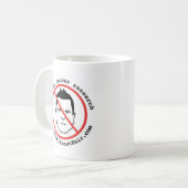 Männer ohne Haar-Tasse Kaffeetasse (Vorderseite Links)