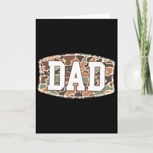 Männer Old School Tarnung Dad1 Karte (Vorderseite)