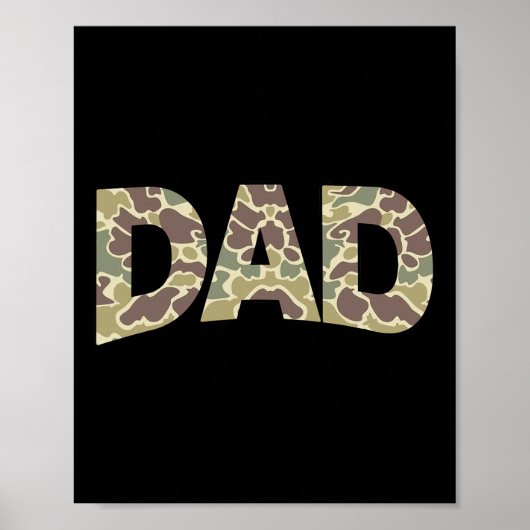 Männer Old School Tarnung Papa Poster (Vorne)