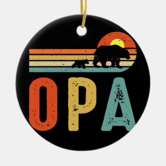 Männer Opa Bär Männer Vintag Retro Bärendekor Keramik Ornament