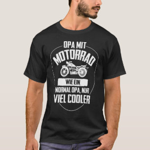 Männer Opa mit Motorrad Nur Cooler Biker Hobby T-Shirt