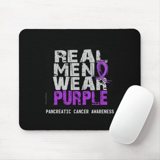 Männer Pankreaskrebs Real Männer tragen Lila Mousepad (Mit Mouse)