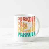 Männer Parkour Freerunning Kaffeetasse (VorderseiteRechts)