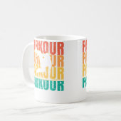 Männer Parkour Freerunning Kaffeetasse (Vorderseite Links)
