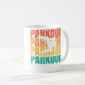 Männer Parkour Freerunning Kaffeetasse (VorderseiteRechts)