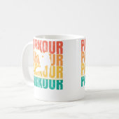 Männer Parkour Freerunning Kaffeetasse (Vorderseite Links)