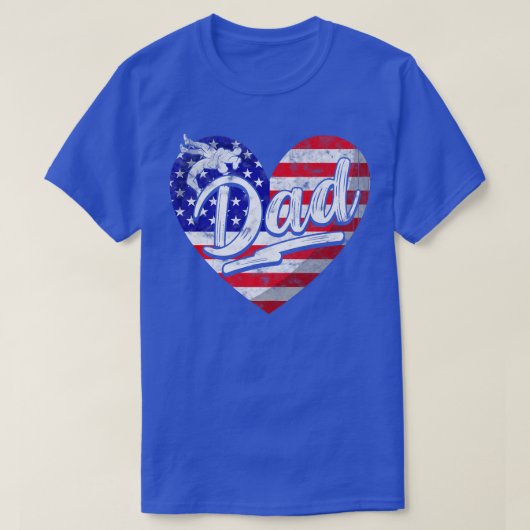 Männer - Patriotische amerikanische Flagge Herzstü T-Shirt (Design vorne)