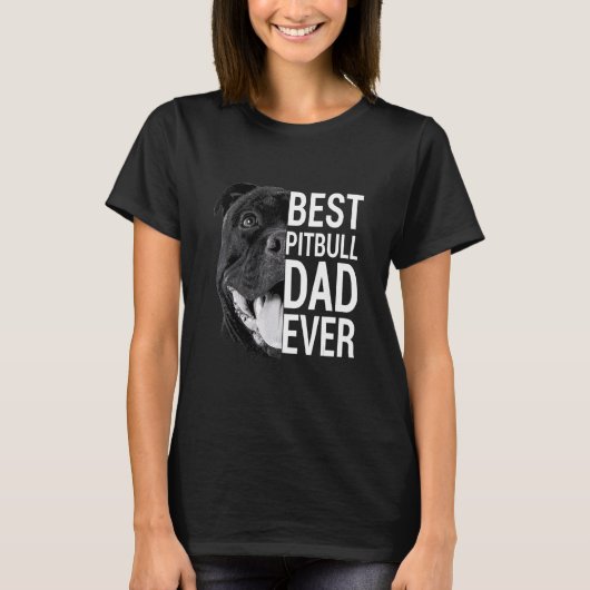 Männer Pitbull Vater Hund 4 T-Shirt (Vorderseite)