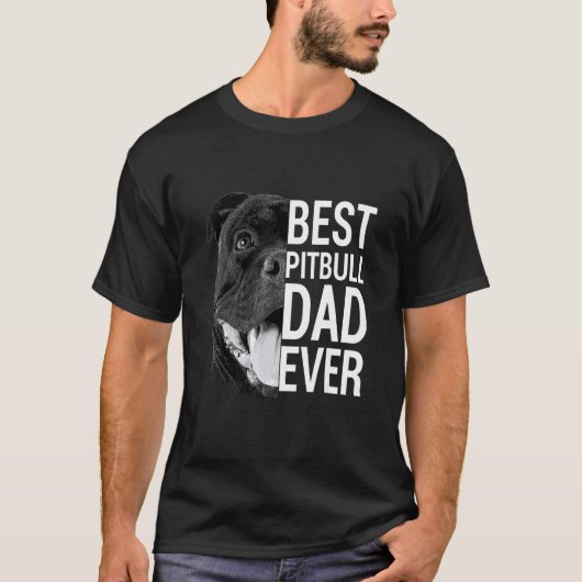 Männer Pitbull Vater Hund 4 T-Shirt (Vorderseite)