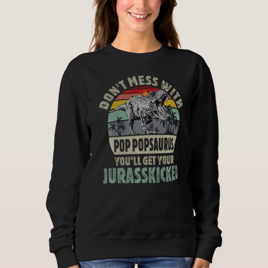 Männer Pop Pop Rex Saurus Papasaurus Dinosaurs Män Sweatshirt (Vorderseite)