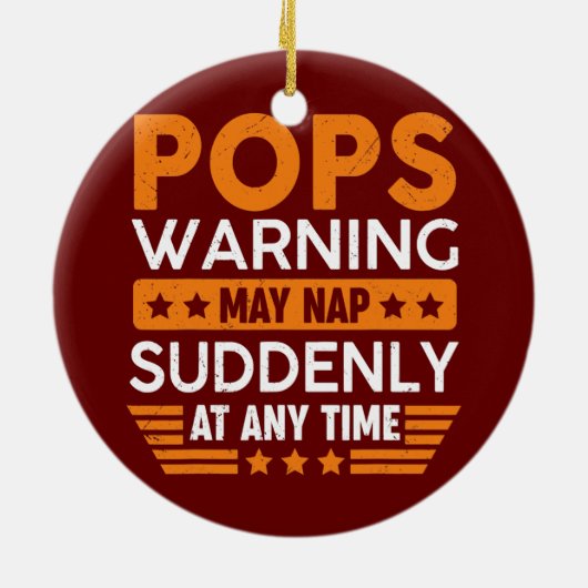 Männer Pop warnen Mai Nickerchen plötzlich Spaß Op Keramik Ornament (Hinten)