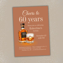 Männer 'Prost auf 60 Jahre' Whiskey-Themen-Geburts