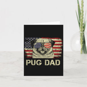 Männer Pug Papa Hunde Liebhaber Amerikanische Flag Karte