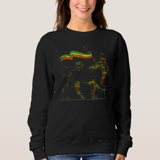 Männer Rastafarian Pride Reggae Rasta Lion Rast Sweatshirt (Vorderseite)