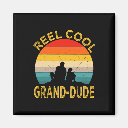 Männer Reel Cool Großartiger Typ Angeln Daddy Vint Magnet (Vorne)