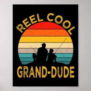 Männer Reel Cool Großartiger Typ Angeln Daddy Vint Poster