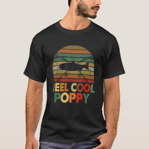 Männer Reel Cool Mohn Angeln Vatertag Fischer T-Shirt