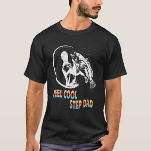 Männer Reel Cool Stiefvater   Angeln Daddy Vaterta T-Shirt