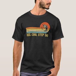 Männer Reel Cool Stiefvater Angeln   Fisch Vintage T-Shirt