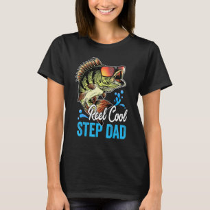 Männer Reel Cool Stiefvater Fischer Daddy Vatertag T-Shirt