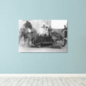 Männer reiten Elefanten in Indien FotografieIndien Leinwanddruck (Insitu (Holzboden))