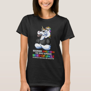 Männer Retro Bärtiger Onkelcorn Onkel Einhorn Männ T-Shirt