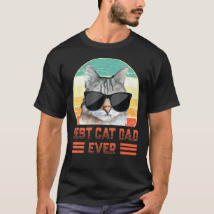Männer Retro Bester Katzenvater überhaupt , Katze T-Shirt