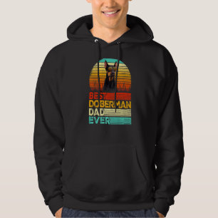 Männer Retro Vintage Bester Dobermann Dad Ever Vat Hoodie