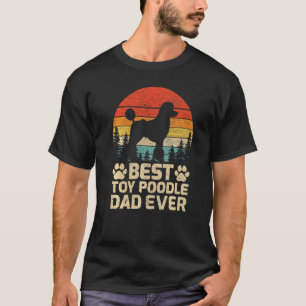 Männer Retro Vintage Bester Toy Poodle Dad Ever Va T-Shirt