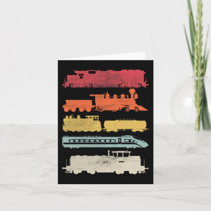 Männer Retro Züge Liebhaber Vintage Eisenbahn Zug Karte