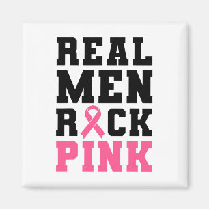 Männer Rock Pink Brustkrebs Bewusstsein Magnet