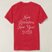 Männer Rot 2023 Resolution T - Shirt (Design vorne)
