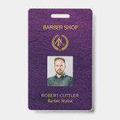 Männer Salon Barbar personalisiert Mitarbeiter Fot Ausweis (Vorderseite)