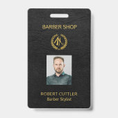 Männer Salon Barbar personalisiert Mitarbeiter Fot Ausweis (Front)