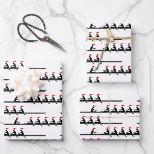 Männer Santa Hut Rudern Ruderer Crew Team #4 Geschenkpapier Set