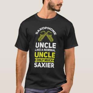 Männer Saxophon Onkel wie ein normaler Onkel Saxop T-Shirt