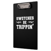 Männer-Schalter werden Trippin Funny Electrician G Klemmbrett (Links)