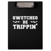 Männer-Schalter werden Trippin Funny Electrician G Klemmbrett (Vorderseite)