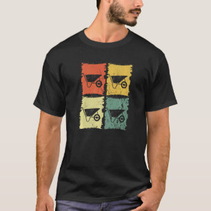 Männer Schubkarre Gärtner Retro Grafik Schubkarre T-Shirt