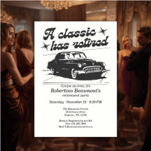 Männer Schwarze Klassiker-Auto-Cruising-Rentnerpar