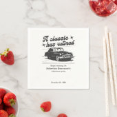 Männer Schwarze Klassiker-Auto-Fahrt-Rentnerparty Serviette (Beispiel)