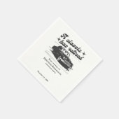 Männer Schwarze Klassiker-Auto-Fahrt-Rentnerparty Serviette (Ecke)