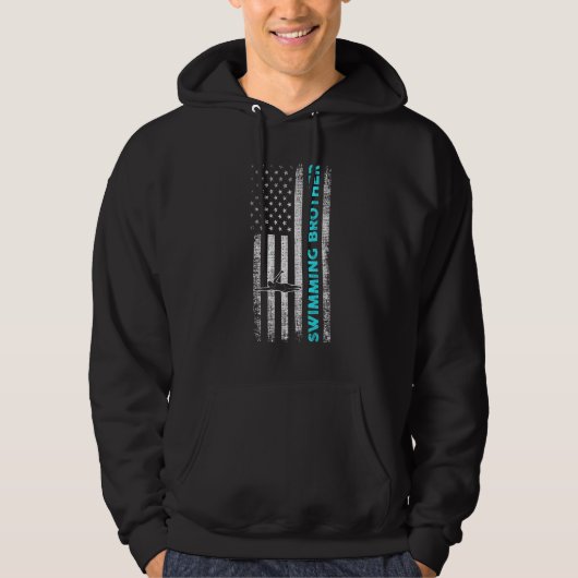 Männer schwimmen Bruder Hoodie (Vorderseite)