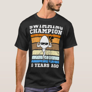 Männer schwimmen Champion vor 10 Jahren schnell Sp T-Shirt