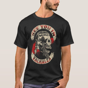 Männer sehen dich in Walhalla Wikinger nordische M T-Shirt