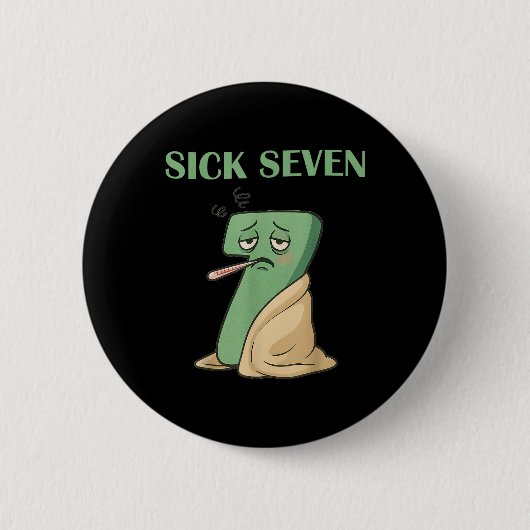 Männer Sick Seven Halloween-Kostümentwurf für Hall Button (Vorderseite)
