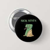 Männer Sick Seven Halloween-Kostümentwurf für Hall Button (Vorne & Hinten)