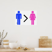 Männer sind besser als weibliches Poster (Küche)