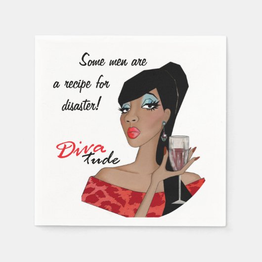 Männer sind ein Rezept für Desaster! Serviette (Vorderseite)