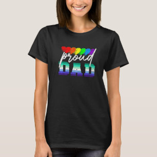 Männer sind stolz, dass Vater die Gay Flag Flag tr T-Shirt